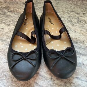 Cat & Jack Black Ballet Flats with Bow Accent size 9